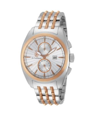Invicta S.Coifman Men's Heritage Chronograph Silver Dial Stainless Steel Bracelet Watch
