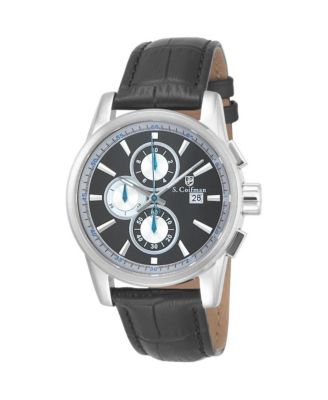 Invicta S.Coifman SC0251 Men's Heritage Chronograph Leather Strap Watch