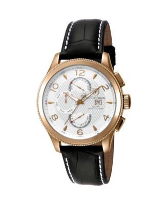 Invicta S.Coifman Men's Chronograph Dial Leather Strap Watch