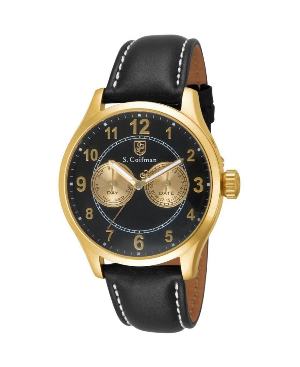 Мужские часы Invicta S.Coifman с хронографом и кожаным ремешком