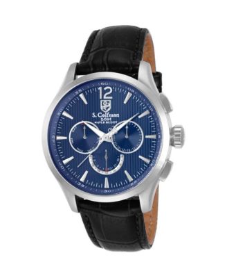 Invicta S.Coifman Men's Chronograph Dial Leather Strap Watch