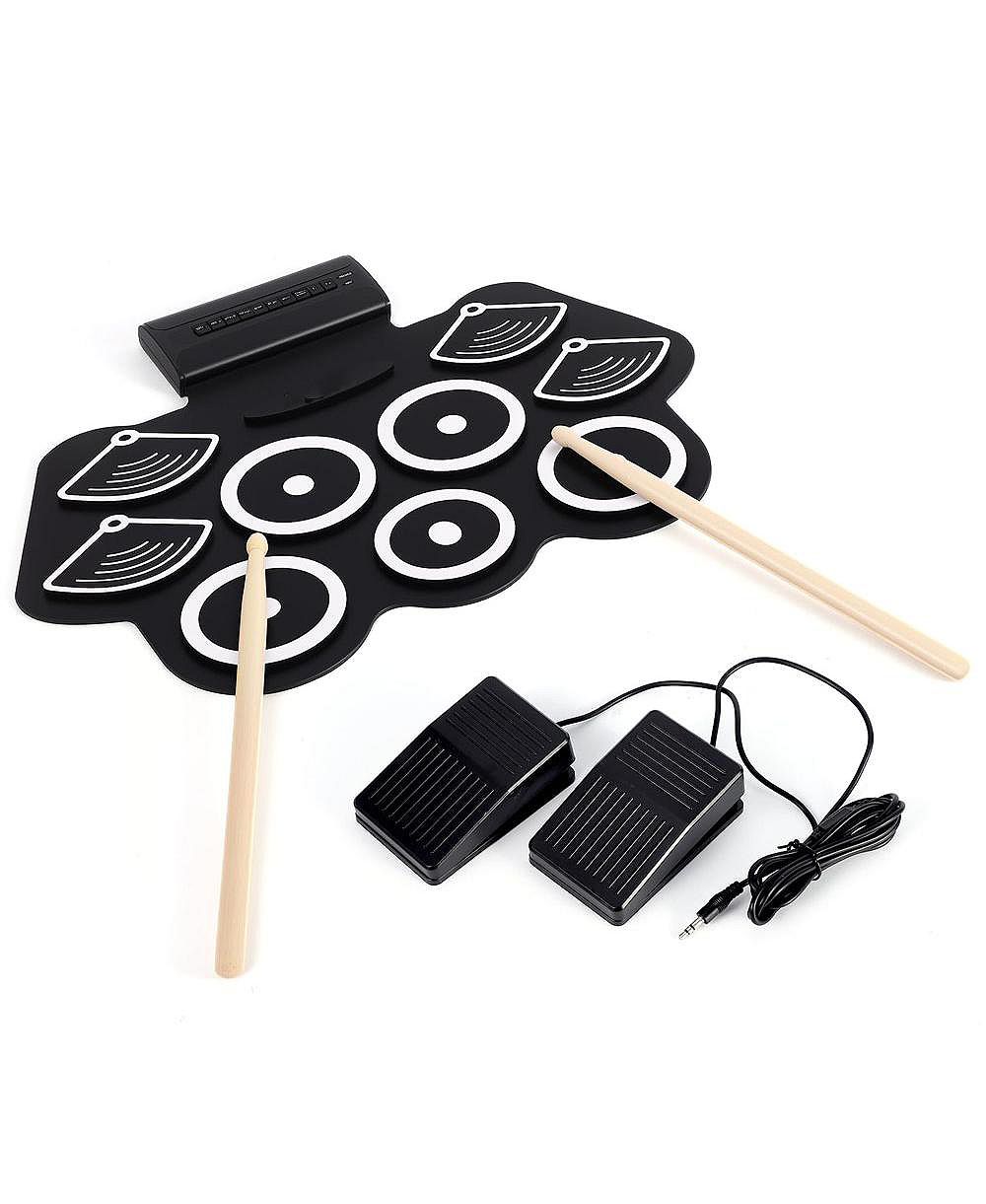 Электронная барабанная установка homfan Roll-Up Bluetooth MIDI 9-Pad, возраст 10+