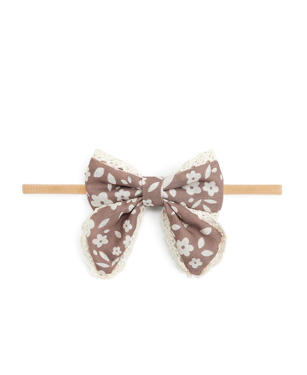 Sweet Wink Детская повязка на голову Mocha Floral Lace Bow для девочек