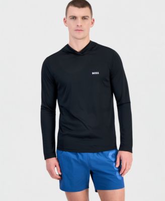 Мужская рубашка Hugo Boss с длинным рукавом и капюшоном (рашгард)