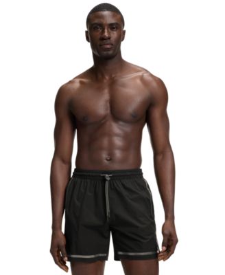 BOSS by Hugo Boss Men's 6" Vital Logo Stripe Print Swim Trunks