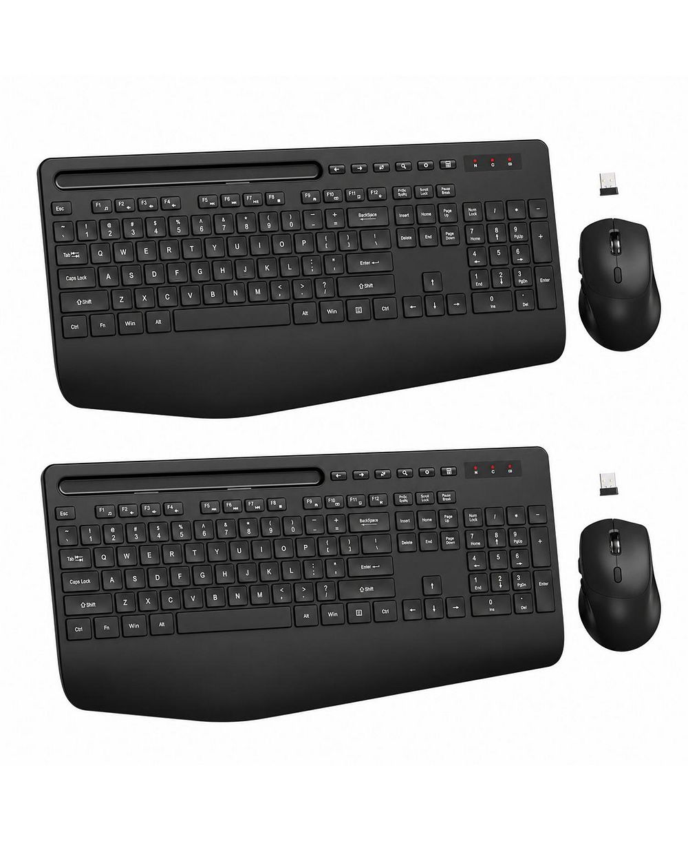 Lofree Wireless Silent-Typing Ergonomic Keyboard and Mouse Combo, Compatible with PC and Mobile Devices