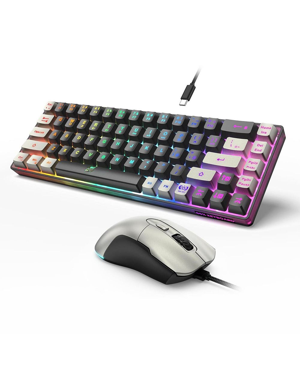 Lofree 65 Percent Compact Wired RGB Backlit Gaming Keyboard Mouse Combo