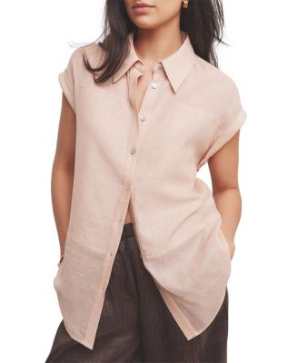Mint Velvet Women's Linen Blend Panel Shirt
