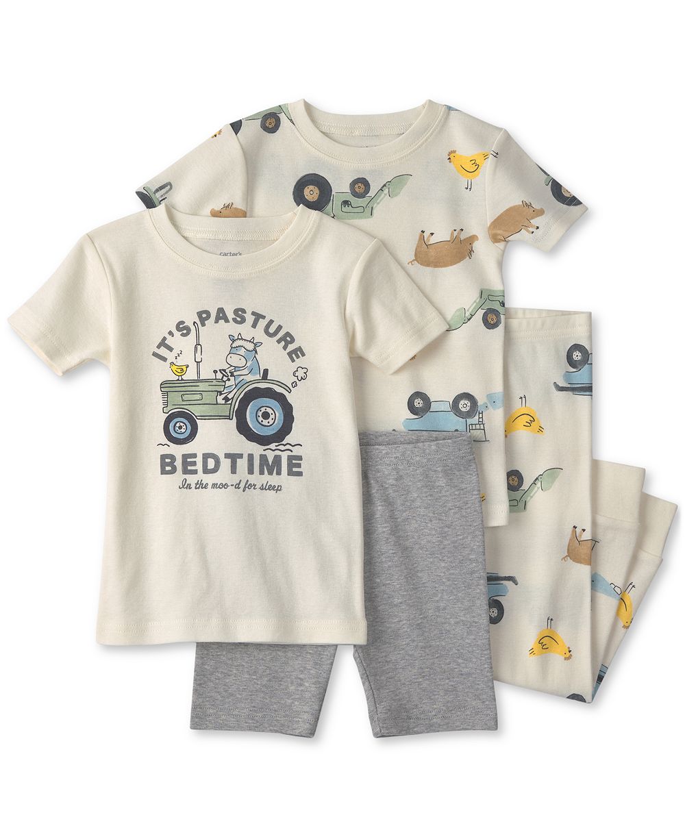 Carter's Детский набор пижамы для мальчиков 2T-5T, 4 предмета
