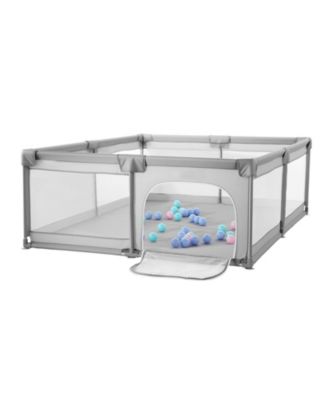 Детский игровой центр Slickblue Extra Large с защитным забором, 50 океанских шариков, для использования внутри и снаружи помещения