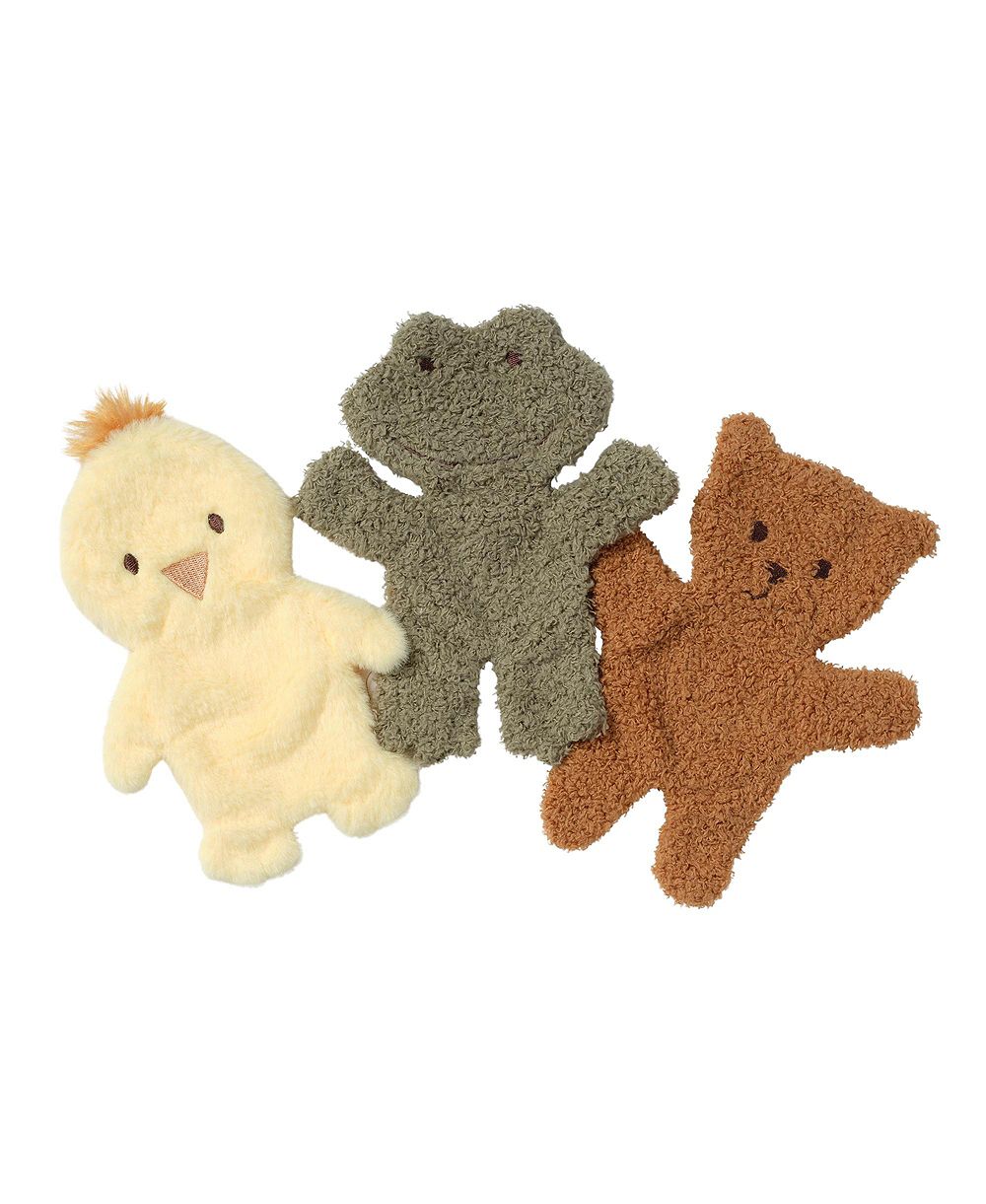 Набор мягких игрушек Lambs & Ivy Duck, Frog, and Bear Trio для малышей