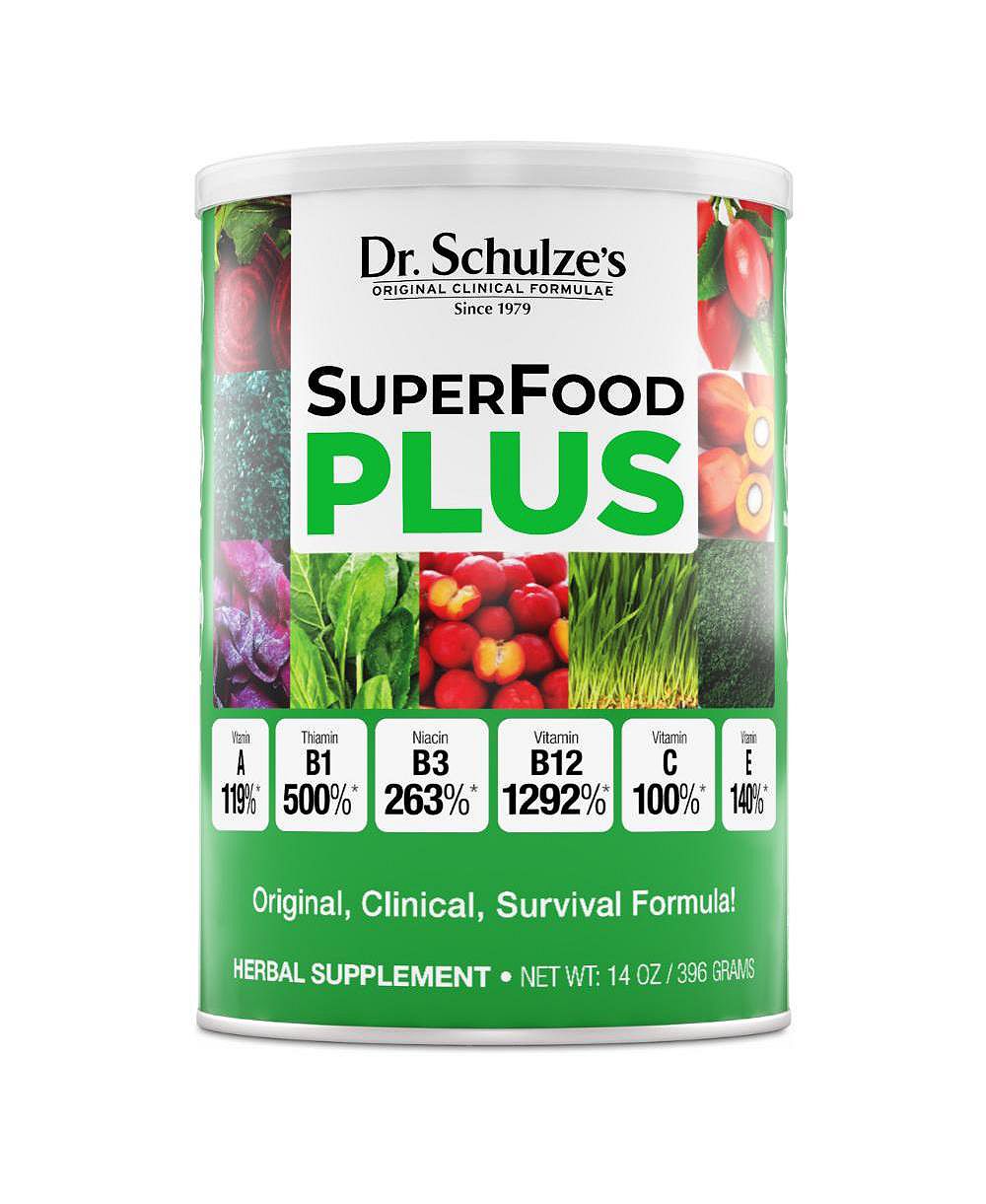 Концентрат витаминов и минералов Dr. Schulze's SuperFood Plus, без глютена, 14 oz порошок