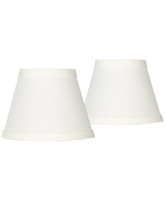 Springcrest Set of 2 Empire Chandelier Shades Cream Small 3" Top x 5" Bottom x 4" High Candelabra Clip-On Fitting
