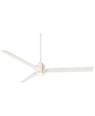 60" Casa Vieja Aero Matte White LED Ceiling Fan with Remote