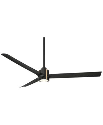 60" Casa Vieja Aero Matte Black LED Ceiling Fan with Remote