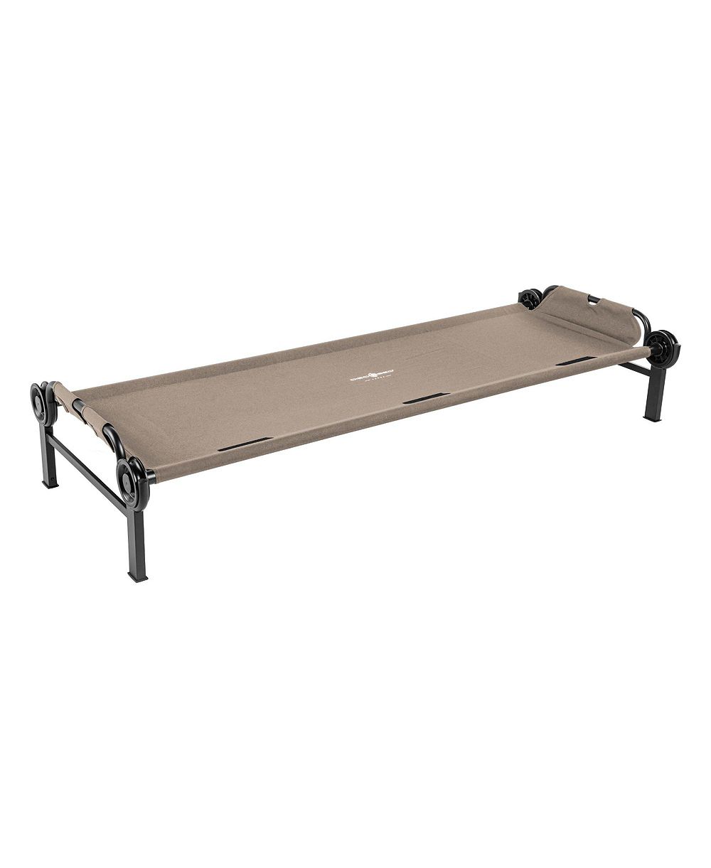 Односпальная кровать Disc-O-Bed, портативное решение для палаток и хижин, Tan, Large
