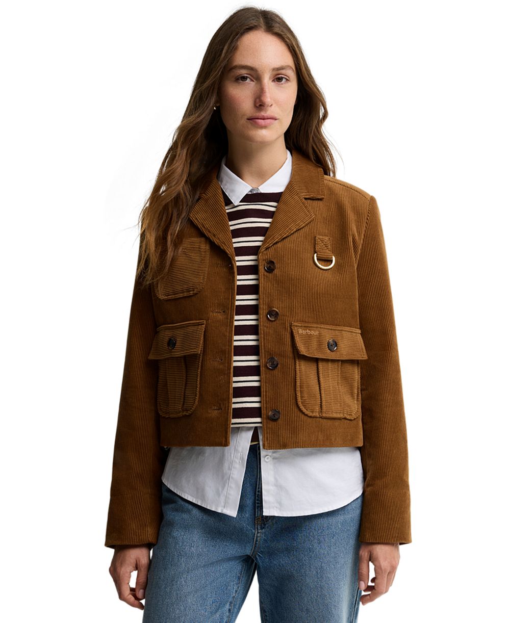 Barbour Women's Emmy Corduroy Utility Cropped Jacket