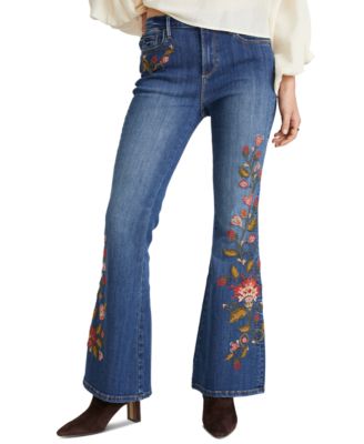 Driftwood Women's Farrah Flare Embroidered Jeans