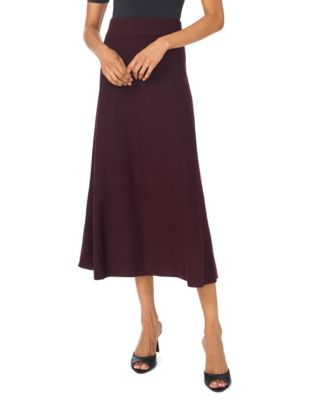 Vince Camuto Women's High-Waisted A-Line Midi Wide Skirt