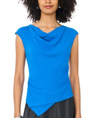 Vince Camuto Women's Draped Tie Front Cowl Neck Sleeveless Top
