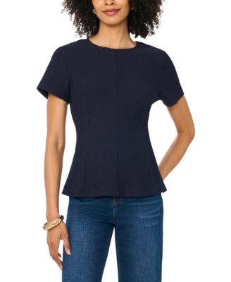 Vince Camuto Women's Crewneck Peplum T-Shirt