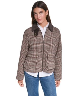 Levi's® Women's Plaid Wool-Blend Zip-Front Jacket