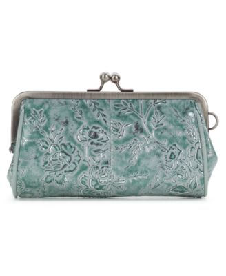 Patricia Nash Rose Garden Renna Small Leather Kiss-Lock Wristlet