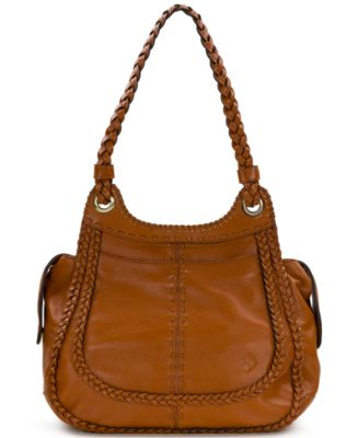 Patricia Nash Adria Large Rugged Natural Satchel Handbag