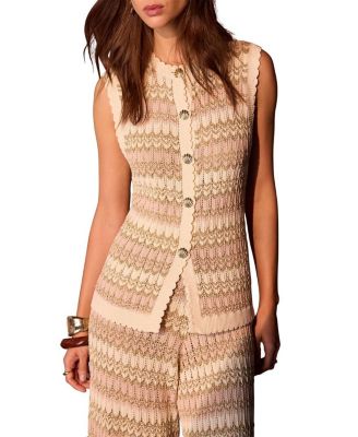 Mint Velvet Women's Striped Knit Waistcoat