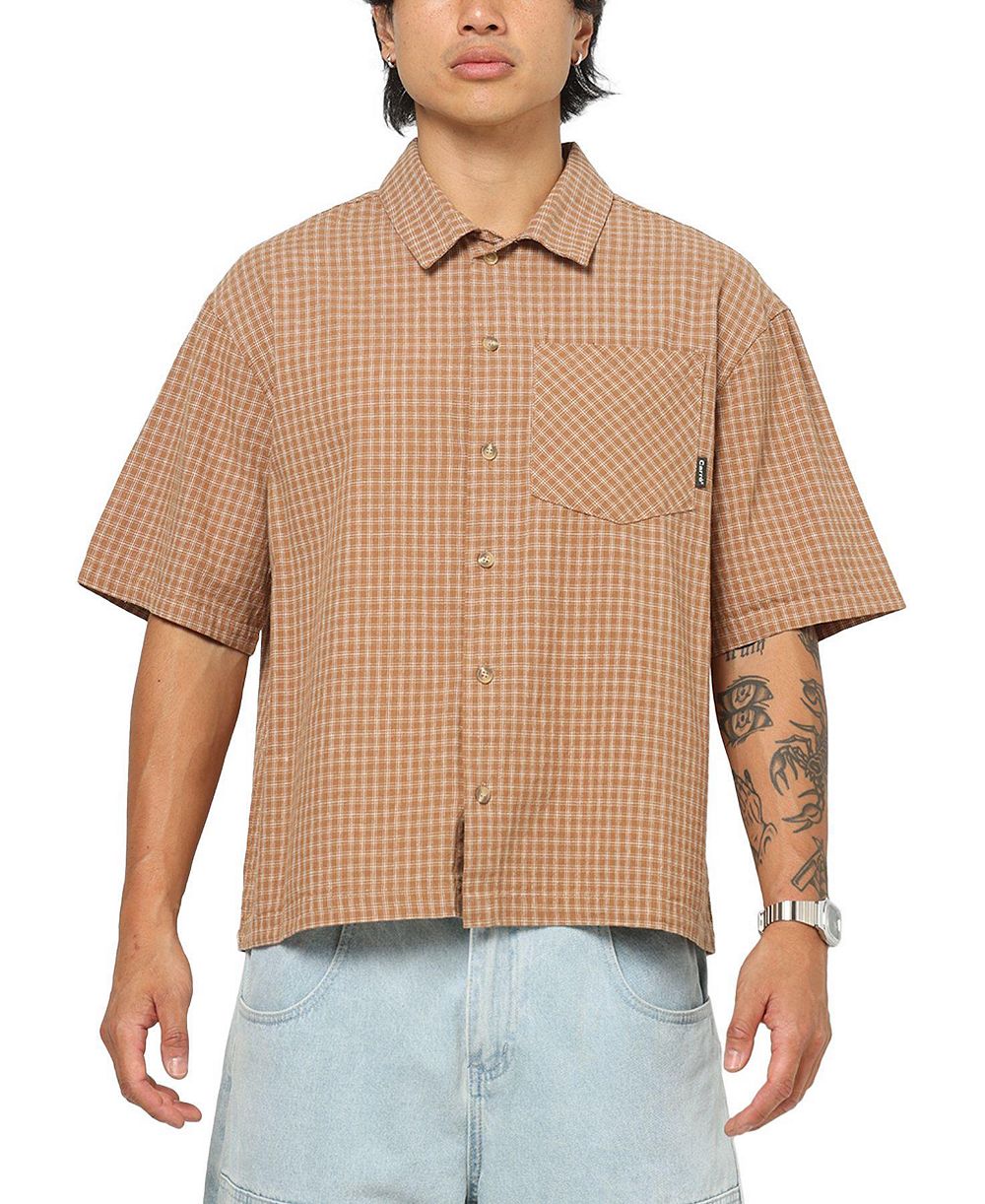 CARRE Men's Grid Button Up Shirt