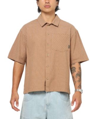 CARRE Men's Grid Button Up Shirt