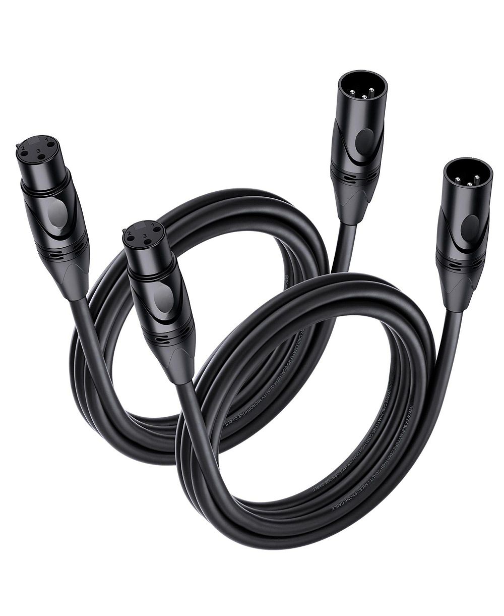 Lofree Balanced 21 AWG Oxygen-Free Copper XLR Microphone Cables, 2-Pack