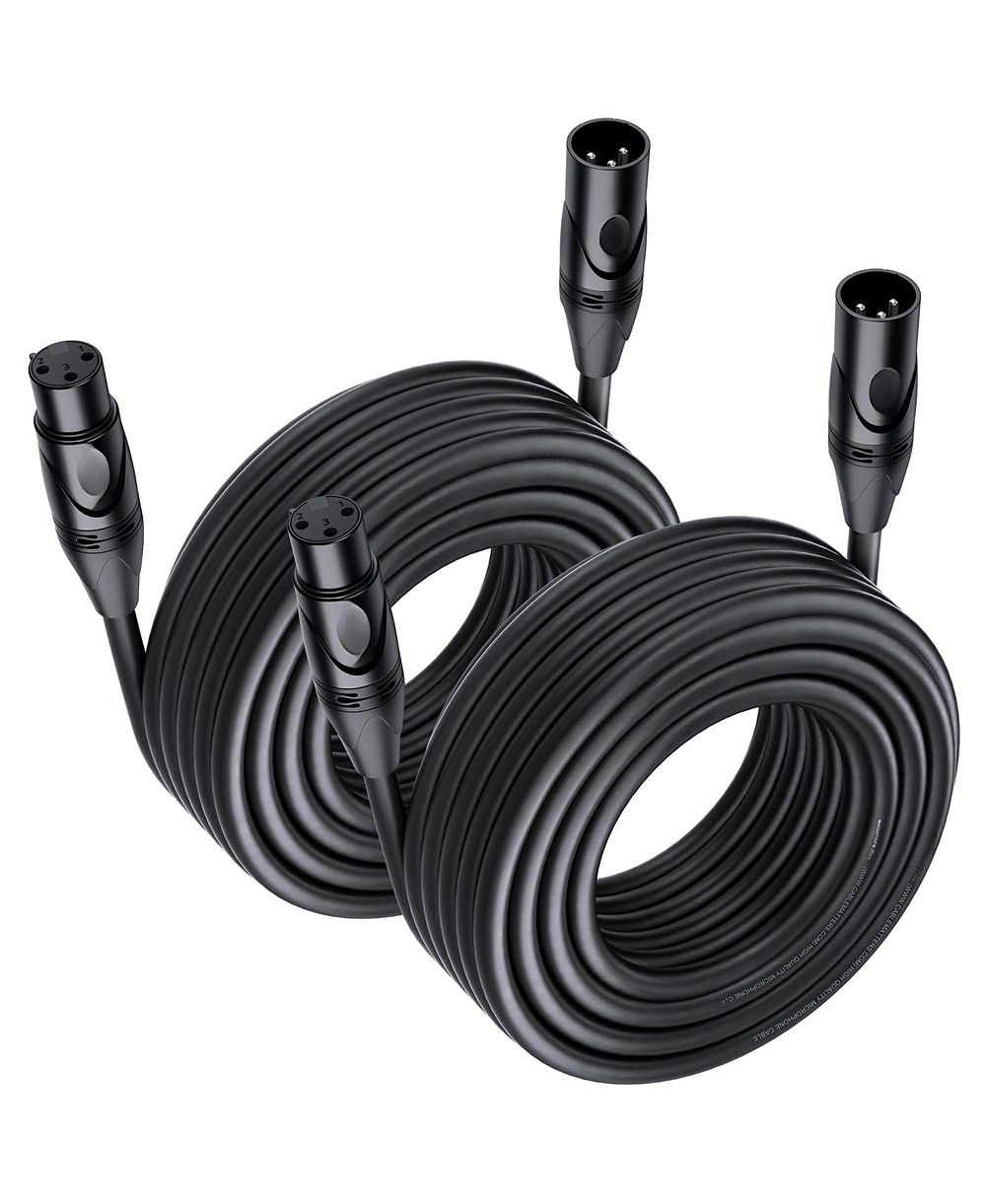 Lofree 2 Pack XLR Microphone Cables 21 AWG Oxygen Free Copper Balanced Audio Cord