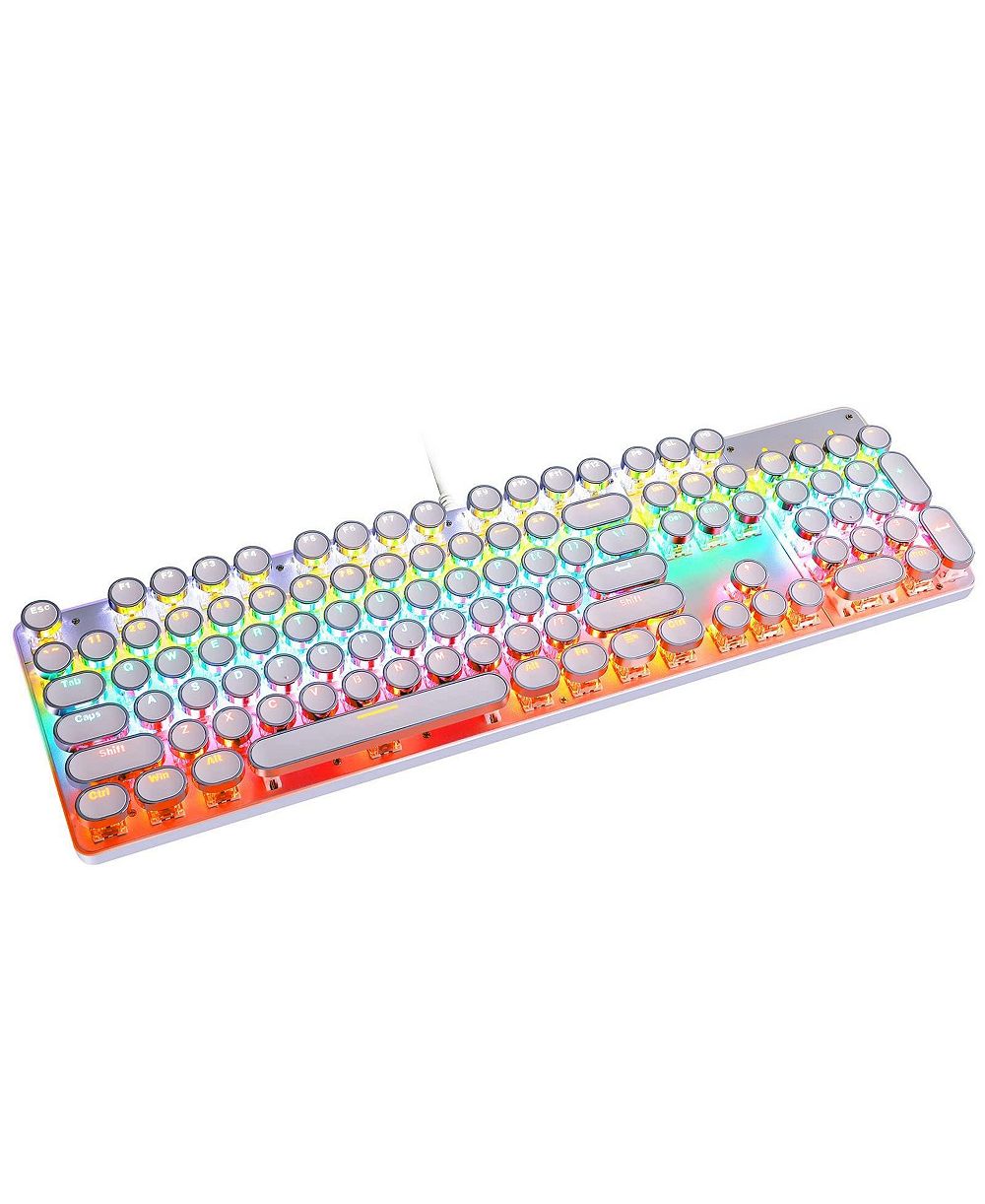 Lofree Typewriter Style Wired Mechanical Blue Switches Gaming Keyboard