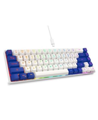 Компактная проводная игровая мембранная клавиатура Lofree 65 с LED-подсветкой