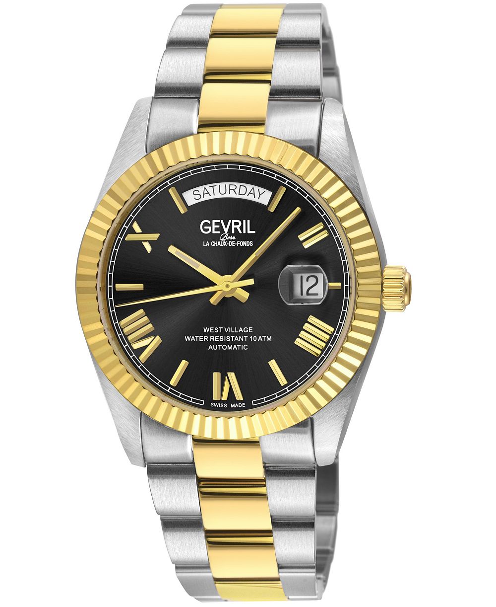 Мужские часы Gevril Swiss Made West Village Automatic Stainless Steel Bracelet