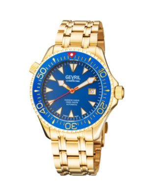 Gevril Men's Hudson Yards Swiss Automatic IP Bracelet Watch