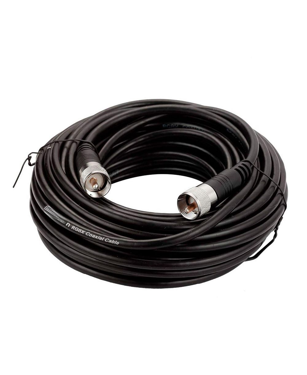 Lofree RG8X 50 Ohm UHF PL259 Connectors Coaxial Cable 20 ft.