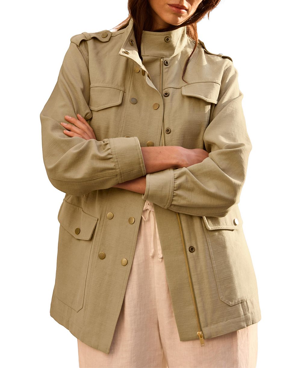 Mint Velvet Women's Washed Lightweight-Utility Shacket