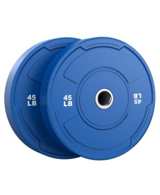 FED FITNESS Bumper Plate Set 2 Inch Olympic Weight Plates Pair Tested Rubber Plates Steel Insert for Barbell Home Gym