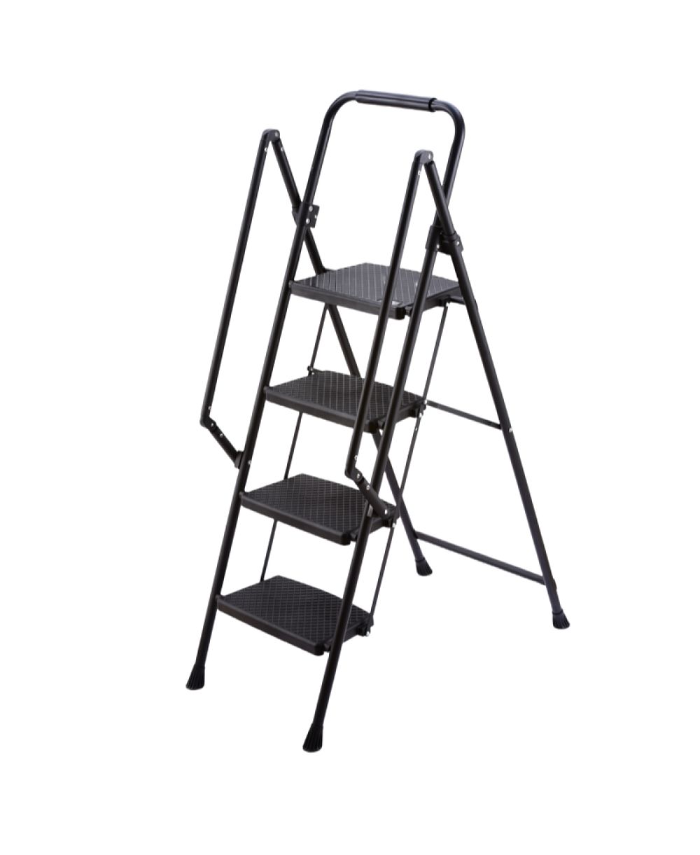 Streamdale Furniture  Lightweight Folding 4-Step Ladder with Anti-Slip Pedals and Safety Handle