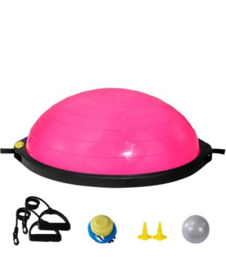 VEVOR 26" Half Exercise Ball Trainer Yoga Balance Stability Ball Resistance Band
