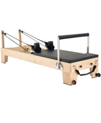 VEVOR Pilates Reformer Wood Pilates Machine Home Gym Workout Equipment with Resistance