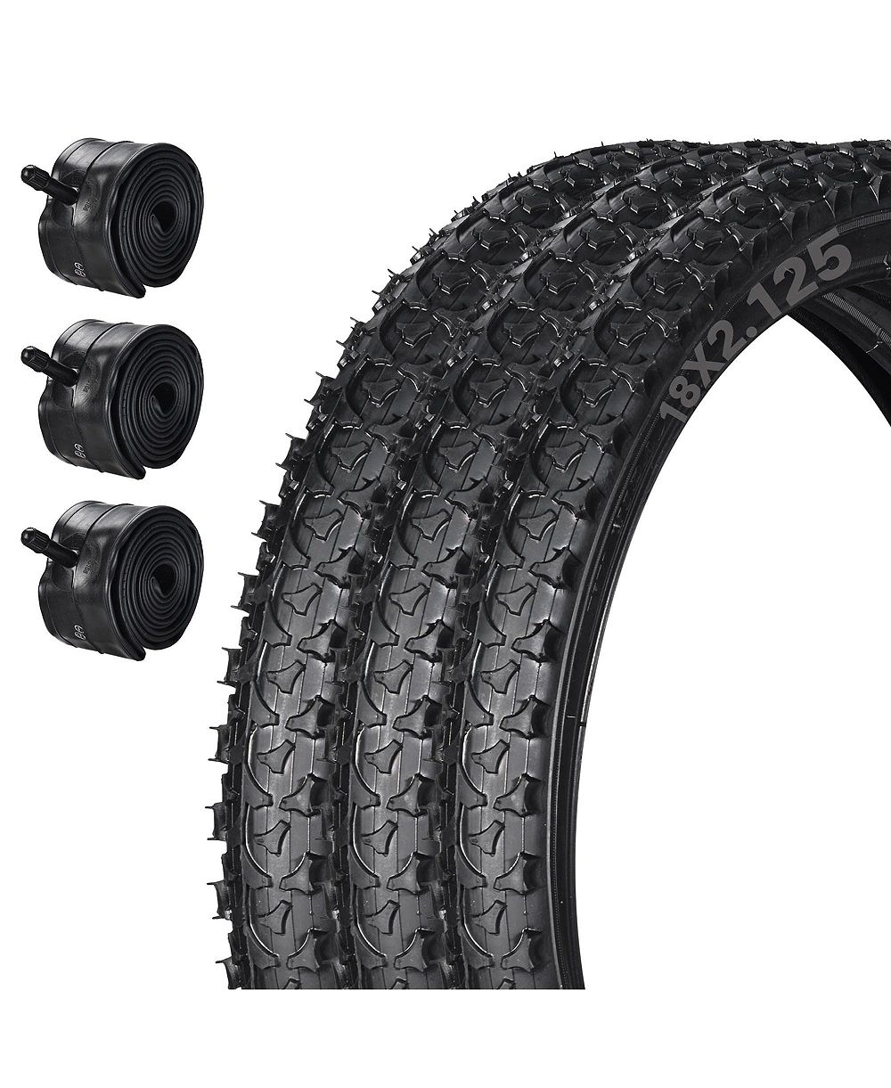Yescom Набор из 3 покрышек и камер Heavy-Duty Mountain Tread Rubber 18" x 2.125"
