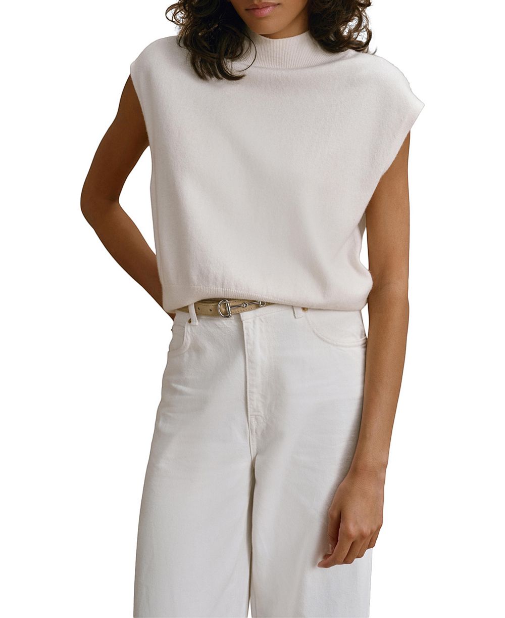Женский топ Mint Velvet Mock Neck Sleeveless Relaxed
