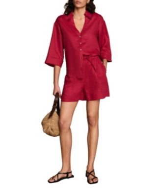 Mint Velvet Women's Linen Short Sleeve Resort Shirt