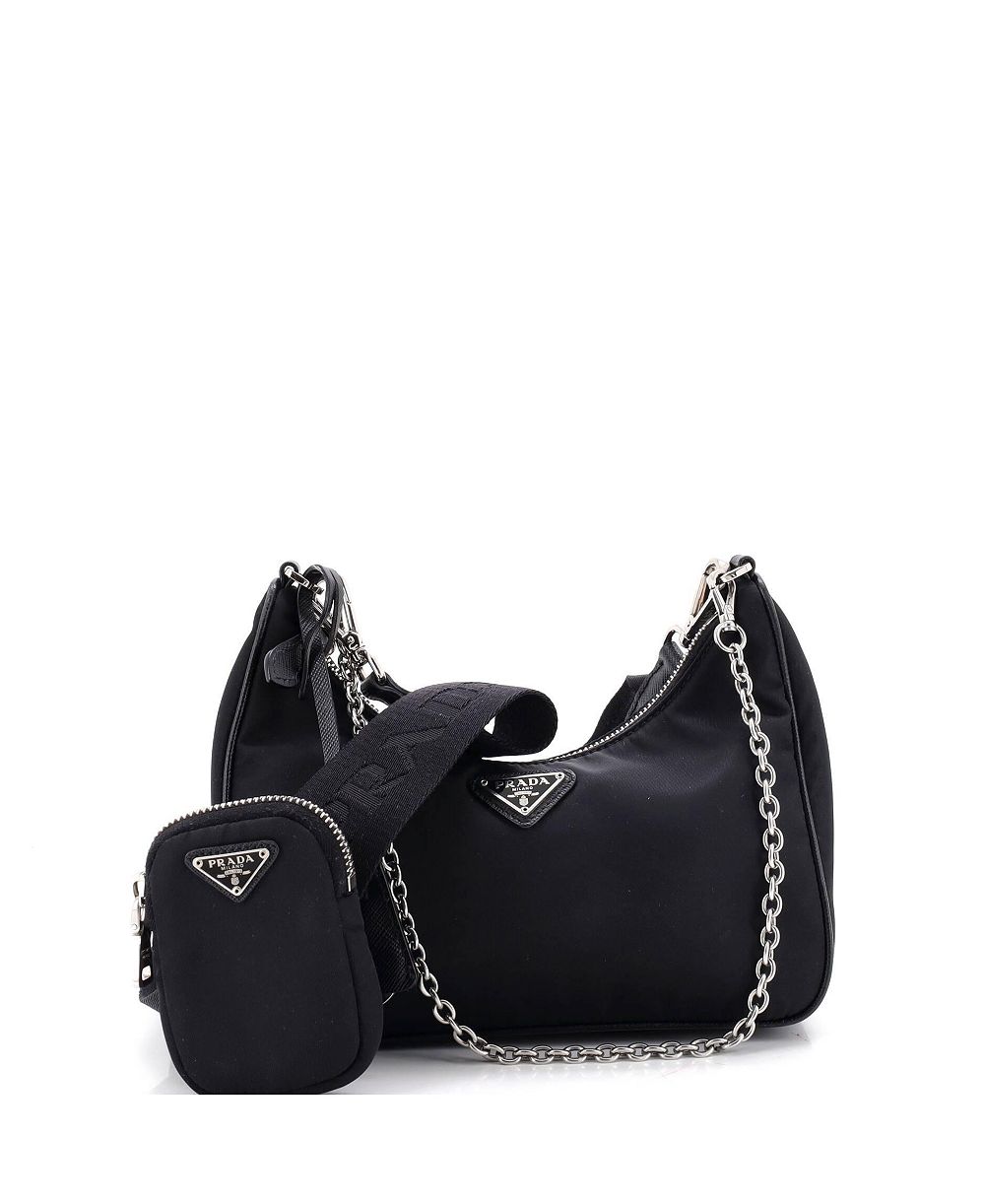 Pre-Owned Prada Small Re-Edition 2005 сумка через плечо Tessuto