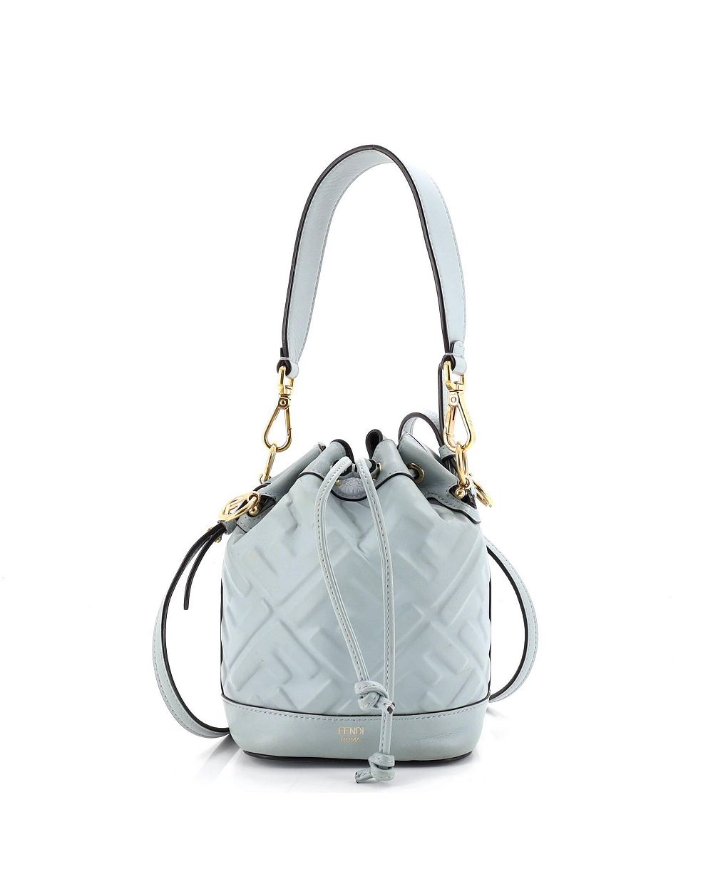 Fendi сумка ведер Mini Mon Tresor Zucca Embossed Leather б/у