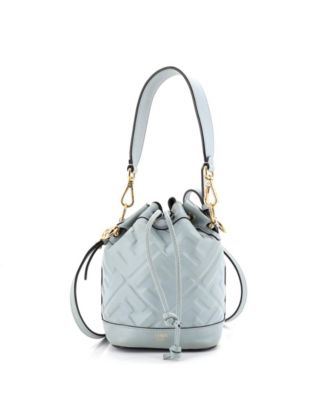 Pre-Owned Fendi Mini Mon Tresor Bucket Bag Zucca Embossed Leather