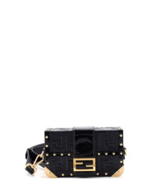 Мини-сумка Fendi Mini Baguette Trunk Zucca Embossed Leather Pre-Owned
